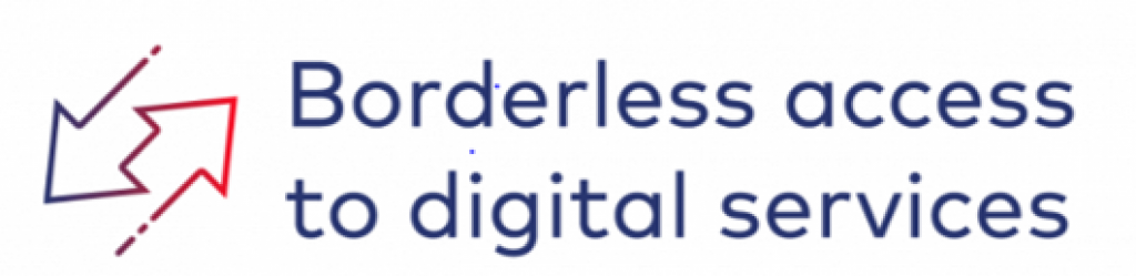 The project logo with the text "Borderless access to digital services" 